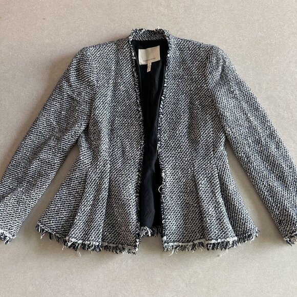Rebecca Taylor Lurex Tweed Peplum Knit Blazer Jacket ASO Clary Fray - Picture 7 of 15